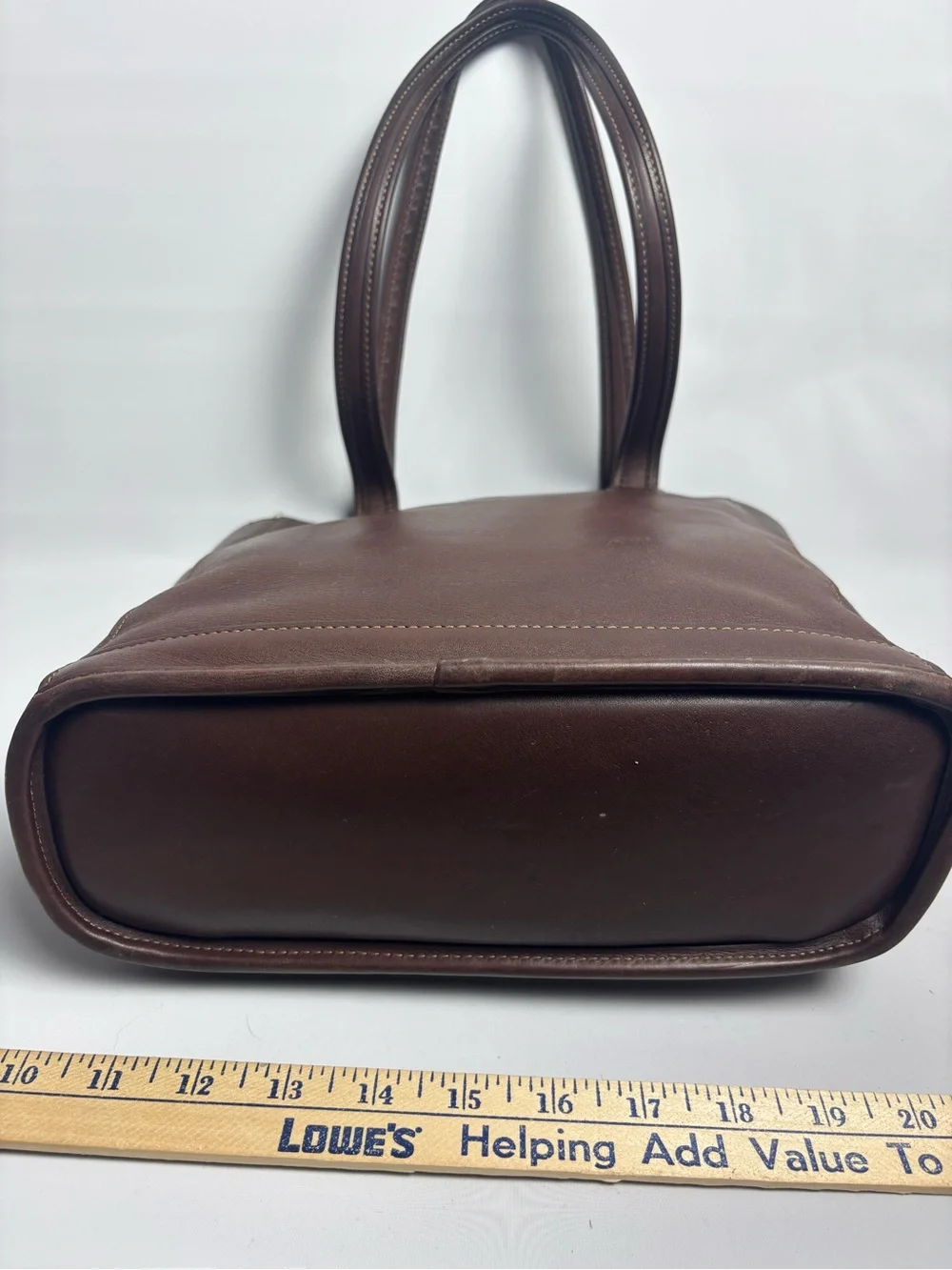 Vintage Coach Shoulder Bag Dark Brown Leather 9305